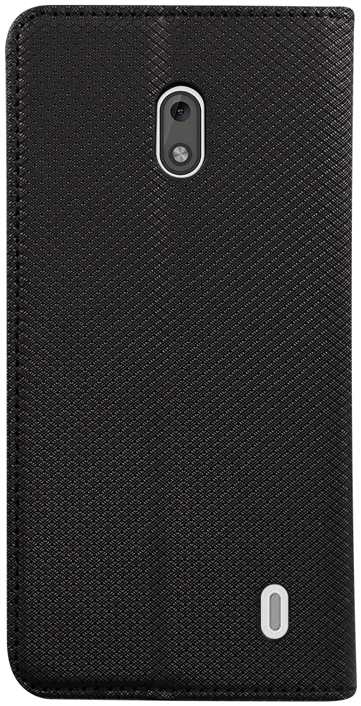 Nokia 2 2019 (2.2) oldalra nyíló flipes bőrtok rombusz mintás fekete