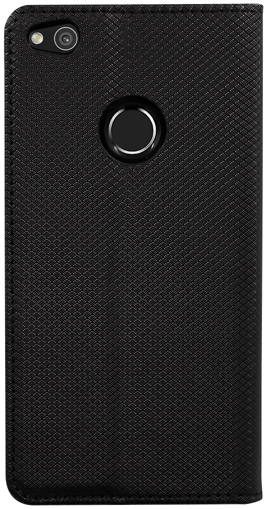 Huawei P8 Lite 2017 oldalra nyíló flipes bőrtok rombusz mintás fekete