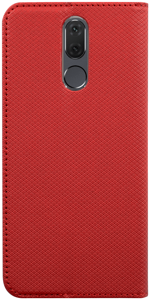 Huawei Mate 10 Lite oldalra nyíló flipes bőrtok rombusz mintás piros