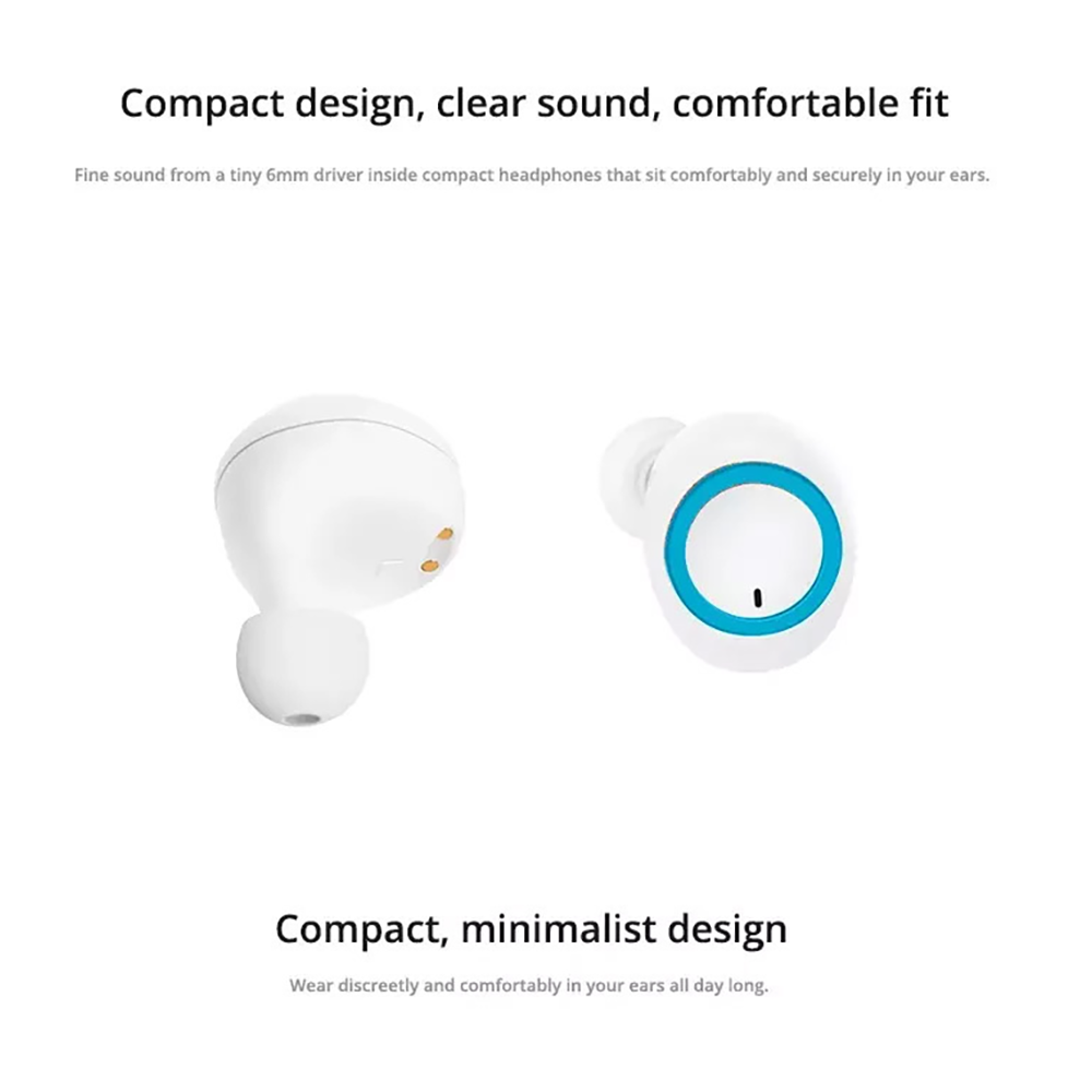 Huawei P Smart (Enjoy 7S) bluetooth fülhallgató TWS-C12 vízálló fehér