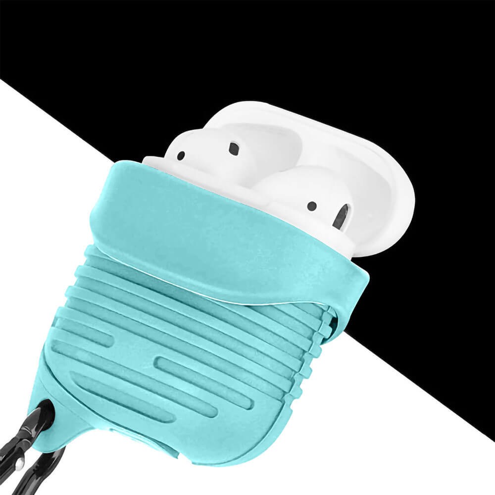 Apple iPhone XR 2. generációs AirPod töltő szilikon tok mentazöld