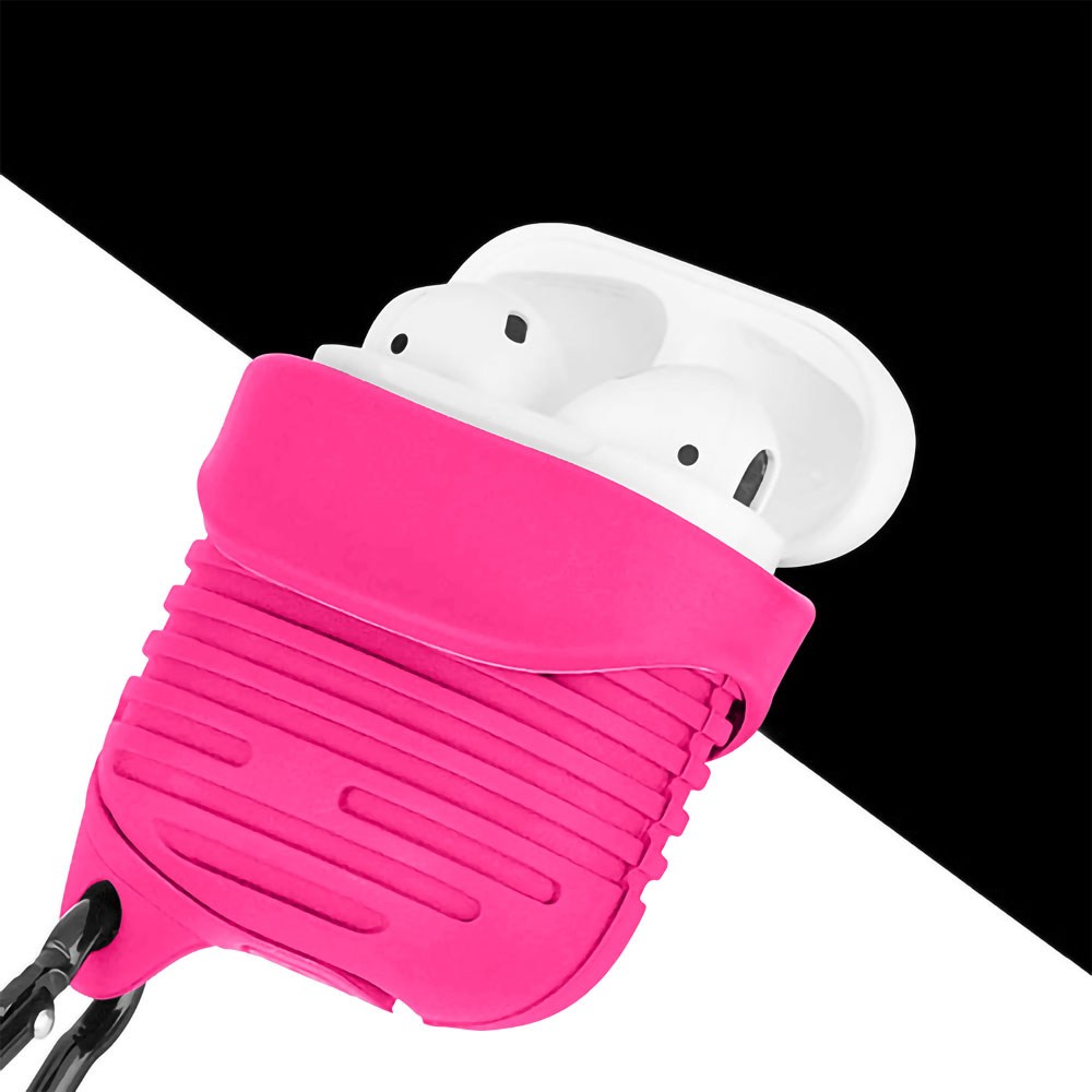 Apple iPhone XR 2. generációs AirPod töltő szilikon tok rózsaszín