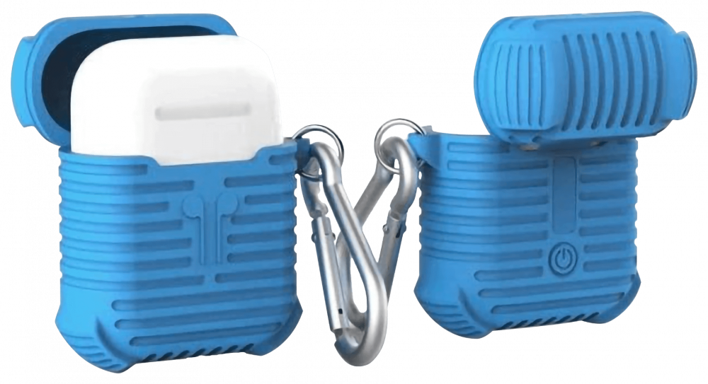 Apple iPhone 6S Plus 3. generációs AirPod töltő szilikon tok világoskék