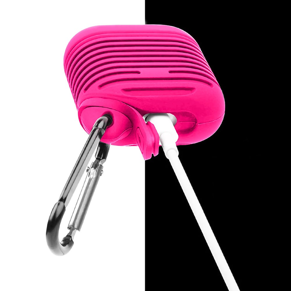 Apple iPhone XR 2. generációs AirPod töltő szilikon tok rózsaszín