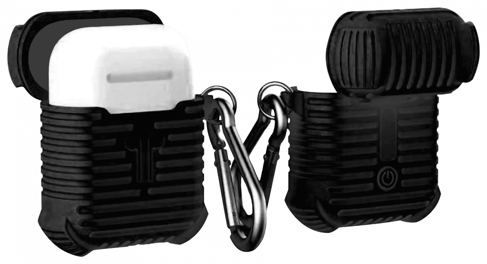 Apple iPhone 6S 3. generációs AirPod töltő szilikon tok fekete