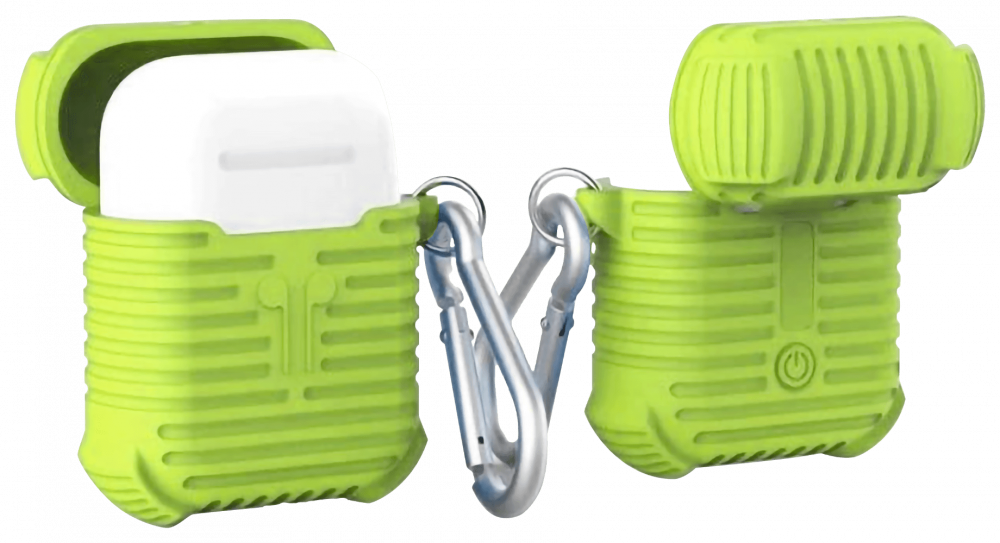 Apple iPhone 13 Mini 3. generációs AirPod töltő szilikon tok világoszöld