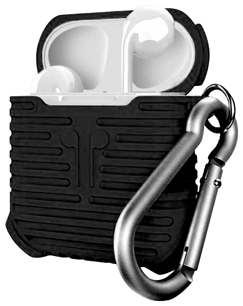 Apple iPhone 6S 3. generációs AirPod töltő szilikon tok fekete