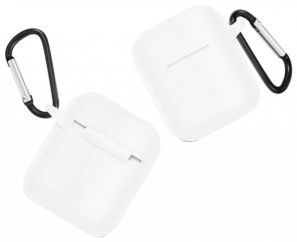 Apple iPhone X 1. generációs AirPod töltő szilikon tok fehér