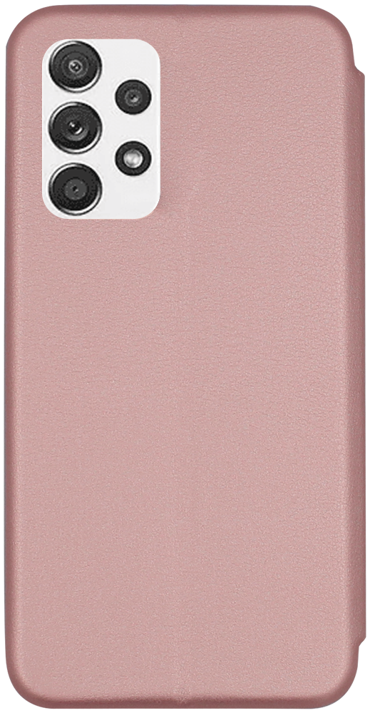 Samsung Galaxy A52s 5G (SM-A528B) oldalra nyíló mágneses flipes bőrtok prémium minőség rozéarany