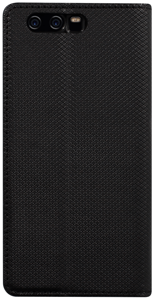 Huawei P10 oldalra nyíló flipes bőrtok rombusz mintás fekete