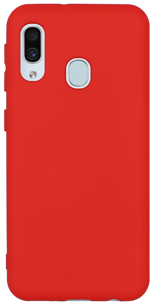 Samsung Galaxy A20e (SM-A202F) szilikon tok matt piros