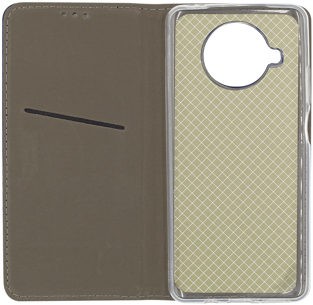 Xiaomi Mi 10T Lite 5G oldalra nyíló flipes bőrtok asztali tartó funkciós sötétkék