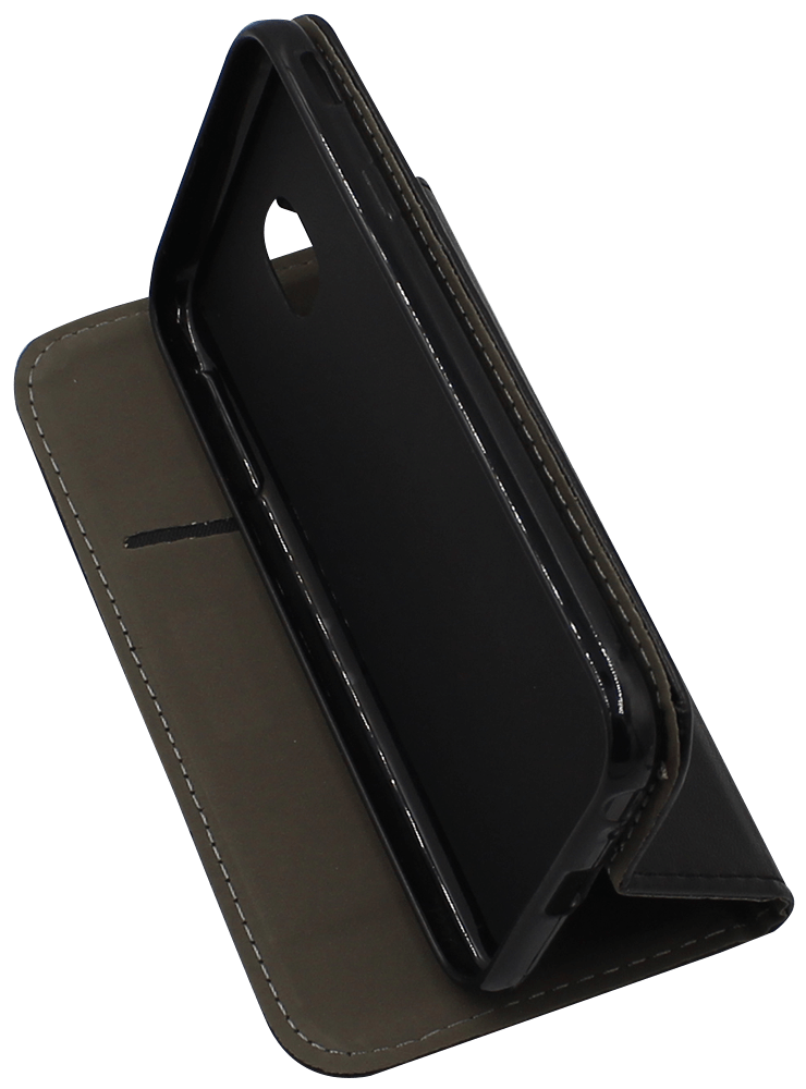 Samsung Galaxy J3 2017 (J330) oldalra nyíló flipes bőrtok asztali tartó funkciós fekete