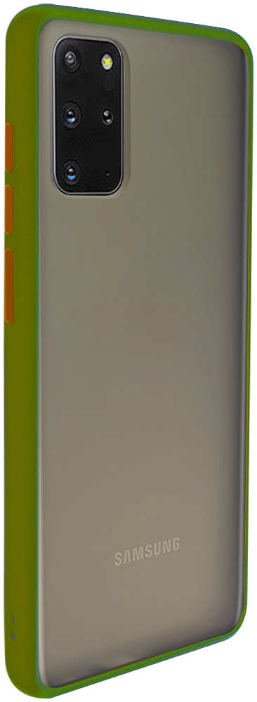 Samsung Galaxy S20 Plus (SM-G985F) kemény hátlap Vennus Button Bumper olivazöld