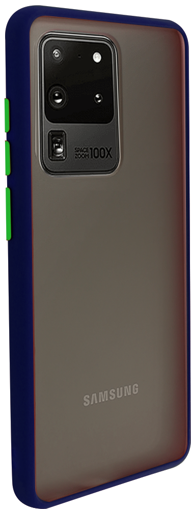 Samsung Galaxy S20 Ultra (SM-G988B) kemény hátlap Vennus Button Bumper sötétkék