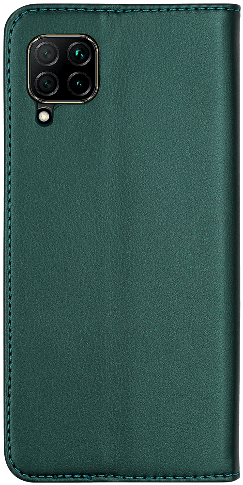 Huawei P40 Lite oldalra nyíló flipes bőrtok asztali tartó funkciós sötétzöld
