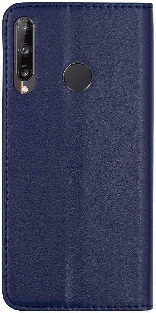 Huawei P40 Lite E oldalra nyíló flipes bőrtok asztali tartó funkciós sötétkék