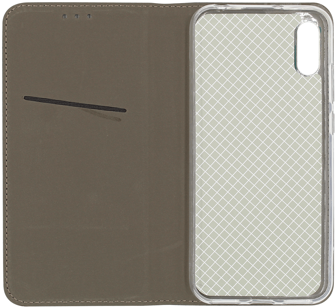 Huawei Y6 Pro 2019 oldalra nyíló flipes bőrtok asztali tartó funkciós sötétzöld