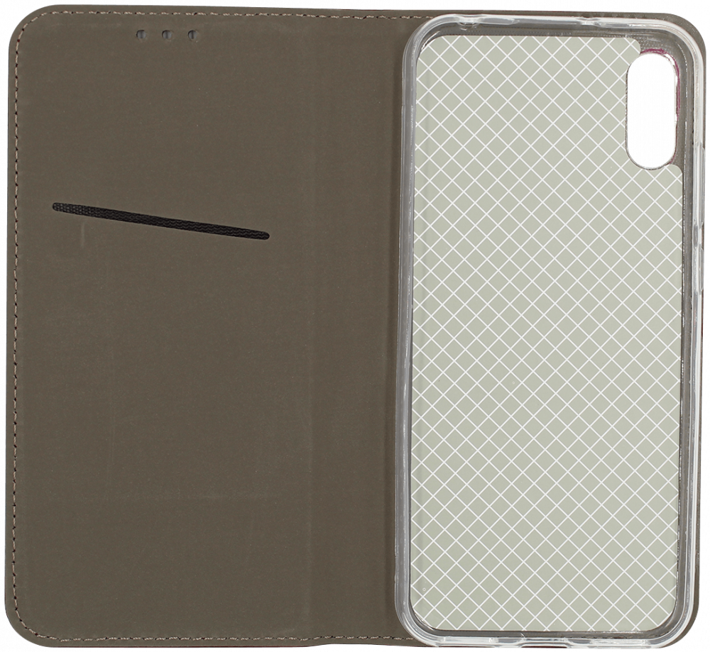 Huawei Y6 Pro 2019 oldalra nyíló flipes bőrtok asztali tartó funkciós bordó