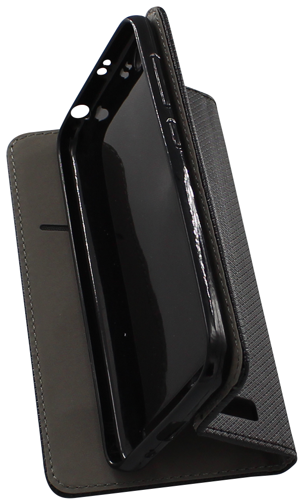 Xiaomi Redmi 5A oldalra nyíló flipes bőrtok rombusz mintás fekete