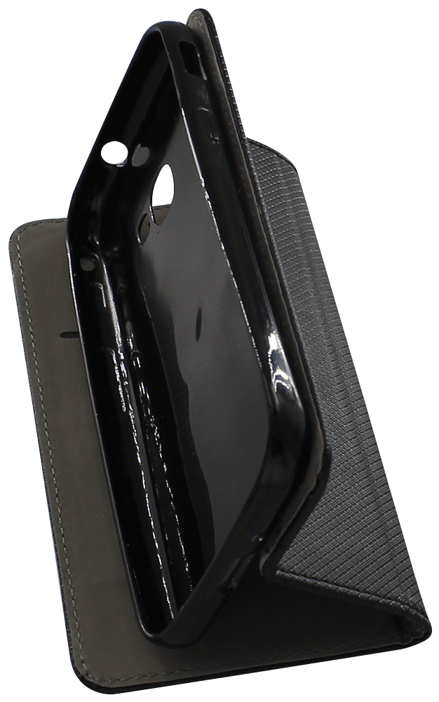 Samsung Galaxy Xcover 4 (G390) oldalra nyíló flipes bőrtok rombusz mintás fekete