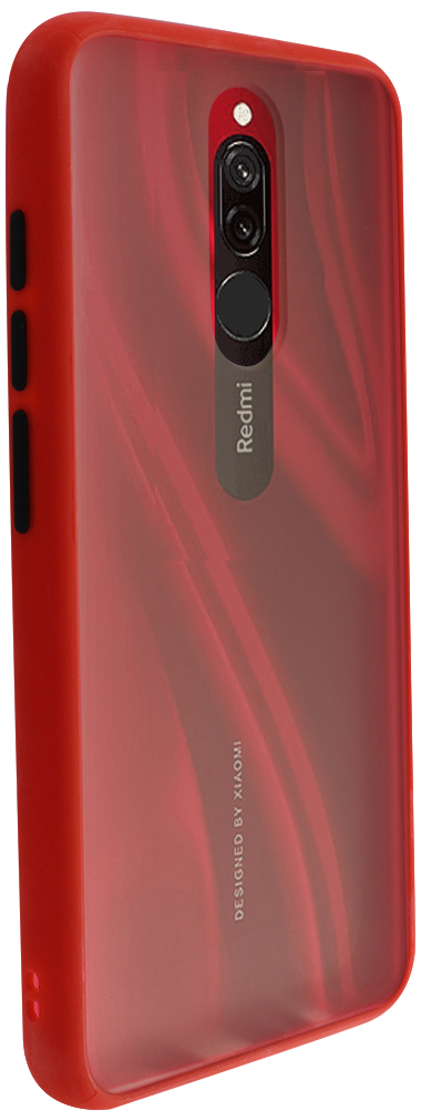 Xiaomi Redmi 8 kemény hátlap Vennus Button Bumper piros