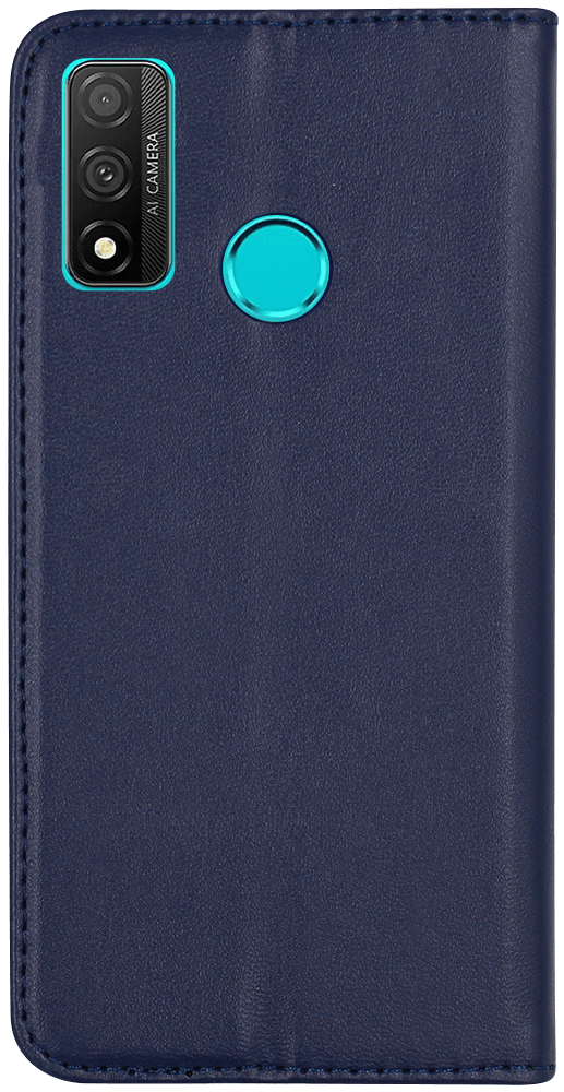 Huawei P Smart 2020 oldalra nyíló flipes bőrtok asztali tartó funkciós sötétkék