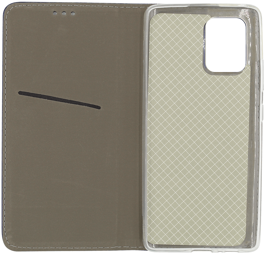 Samsung Galaxy S10 Lite (SM-G770F) oldalra nyíló flipes bőrtok asztali tartó funkciós sötétkék