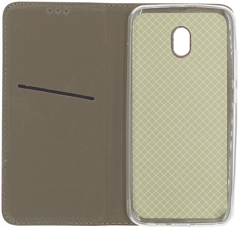 Xiaomi Redmi 8A oldalra nyíló flipes bőrtok asztali tartó funkciós bordó