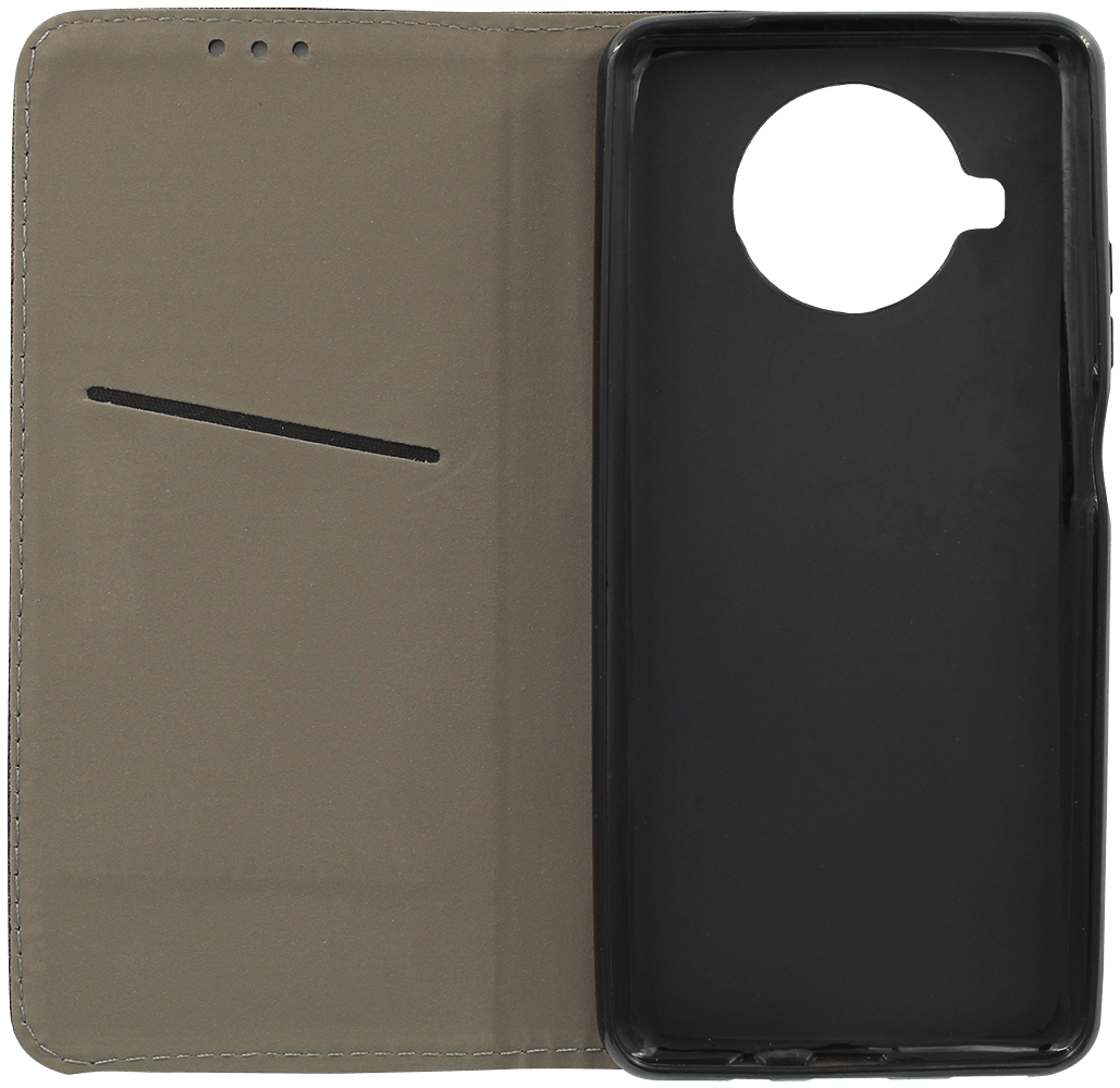 Xiaomi Mi 10T Lite 5G oldalra nyíló flipes bőrtok rombusz mintás fekete