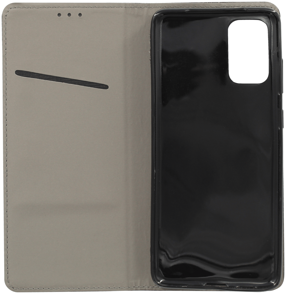 Samsung Galaxy S20 Plus (SM-G985F) oldalra nyíló flipes bőrtok rombusz mintás fekete