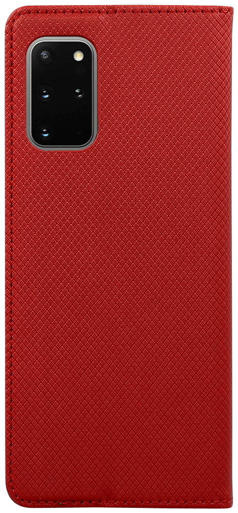 Samsung Galaxy S20 Plus (SM-G985F) oldalra nyíló flipes bőrtok rombusz mintás piros