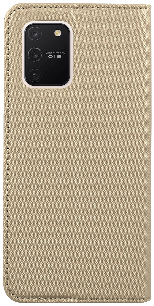 Samsung Galaxy S10 Lite (SM-G770F) oldalra nyíló flipes bőrtok rombusz mintás arany