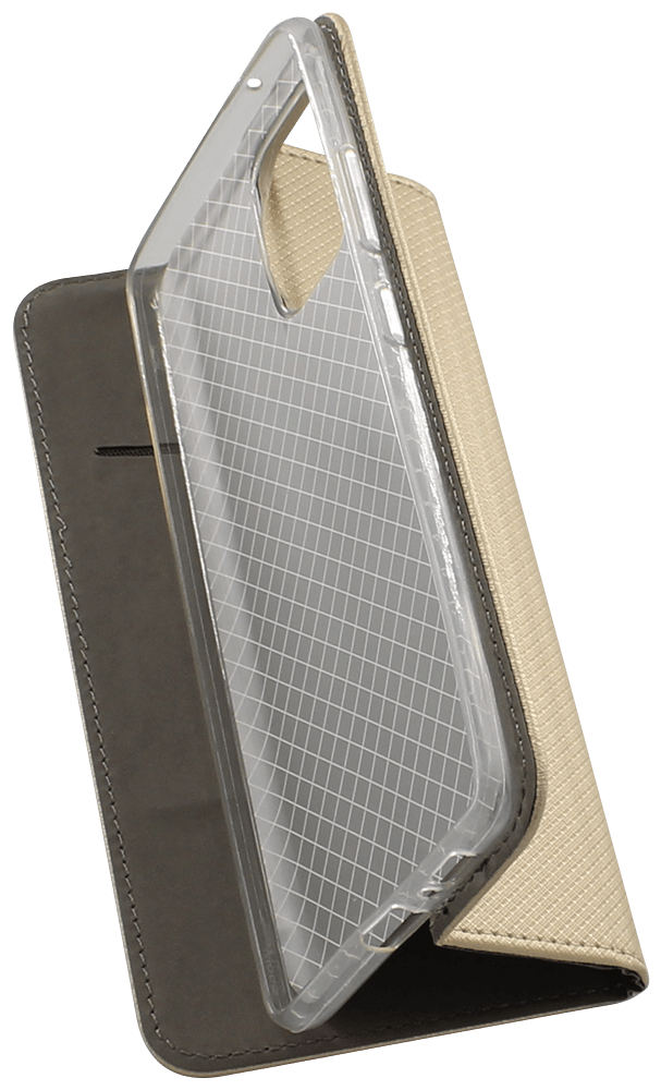 Samsung Galaxy S10 Lite (SM-G770F) oldalra nyíló flipes bőrtok rombusz mintás arany