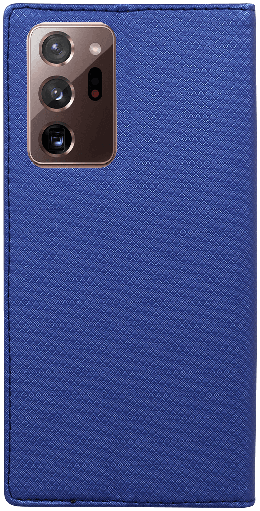Samsung Galaxy Note 20 Ultra 5G oldalra nyíló flipes bőrtok rombusz mintás sötétkék