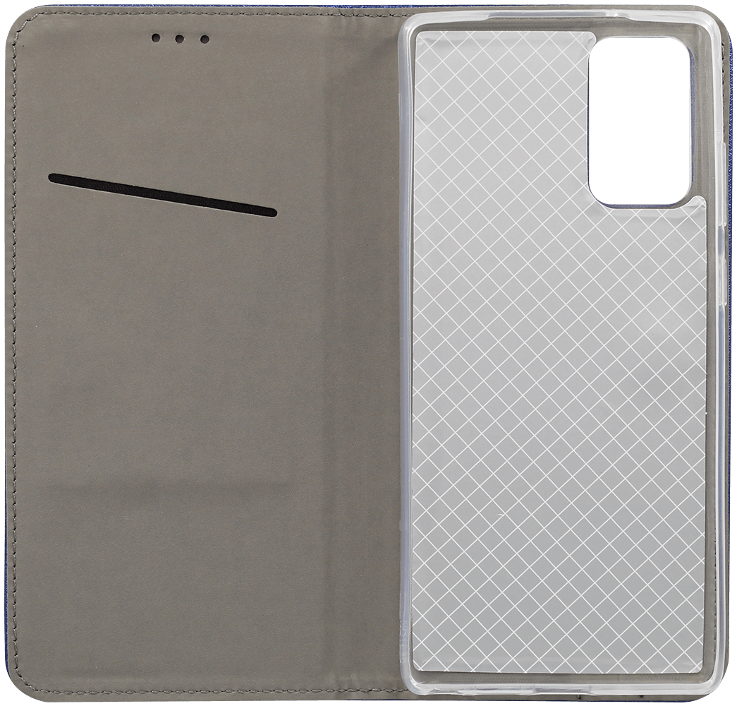 Samsung Galaxy Note 20 5G (SM-N981B) oldalra nyíló flipes bőrtok rombusz mintás sötétkék