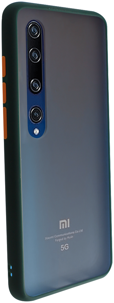 Xiaomi Mi 10 5G kemény hátlap Vennus Button Bumper sötétzöld