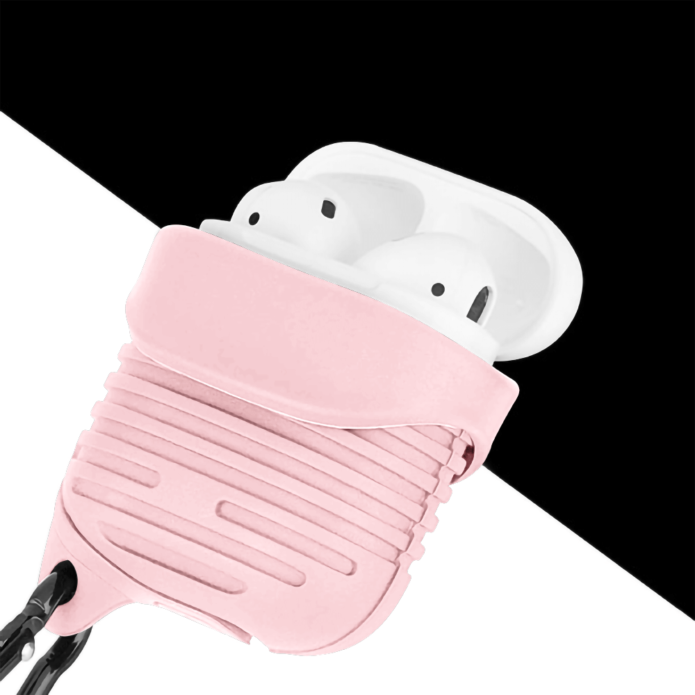 Apple iPhone 12 Pro Max 2. generációs AirPod töltő szilikon tok rózsaszín