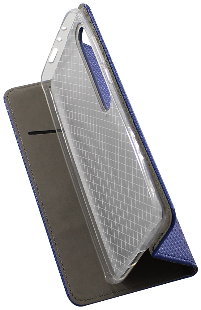 Xiaomi Mi 10 Pro 5G oldalra nyíló flipes bőrtok rombusz mintás sötétkék