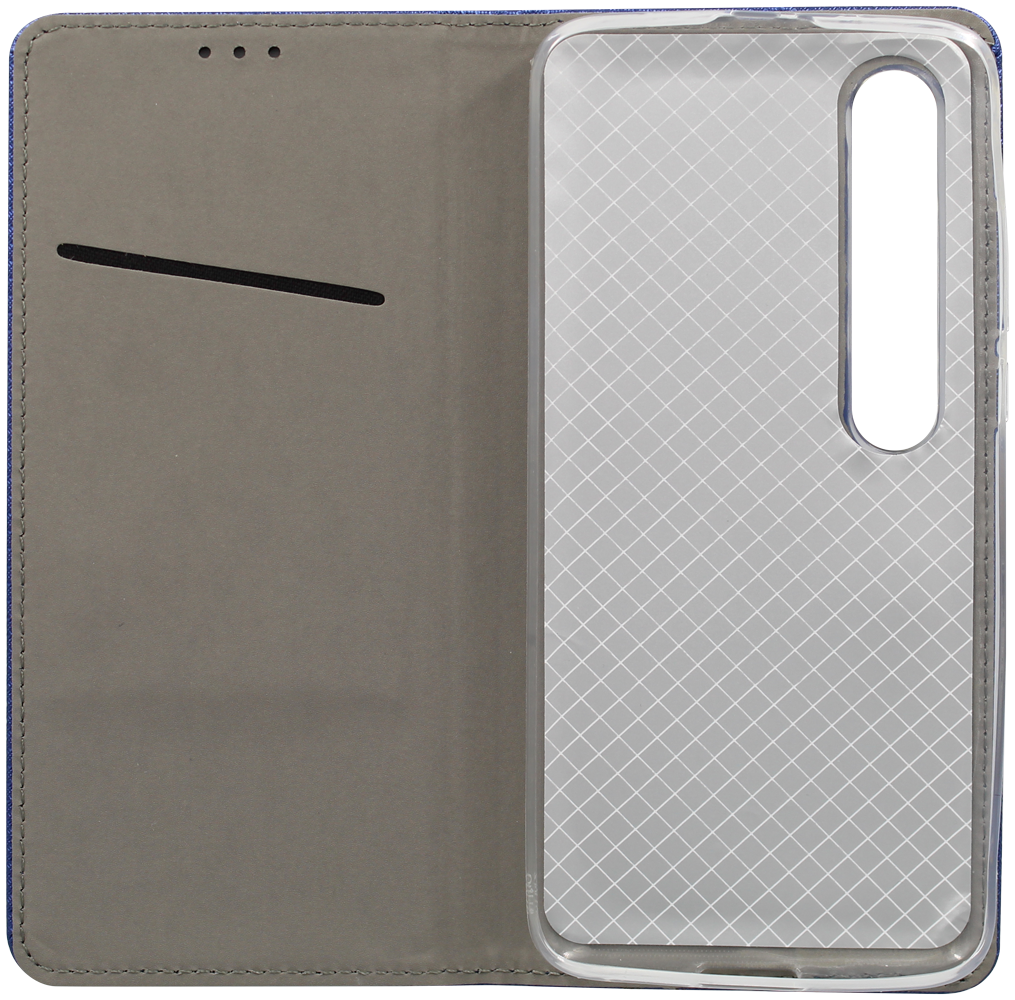 Xiaomi Mi 10 Pro 5G oldalra nyíló flipes bőrtok rombusz mintás sötétkék