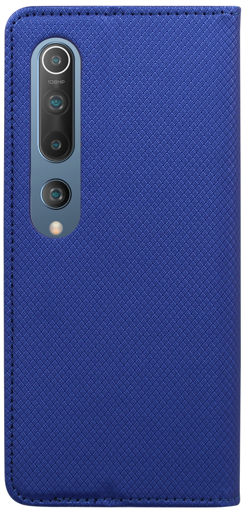 Xiaomi Mi 10 Pro 5G oldalra nyíló flipes bőrtok rombusz mintás sötétkék