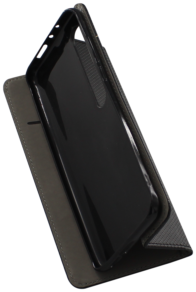 Xiaomi Mi 10 Pro 5G oldalra nyíló flipes bőrtok rombusz mintás fekete