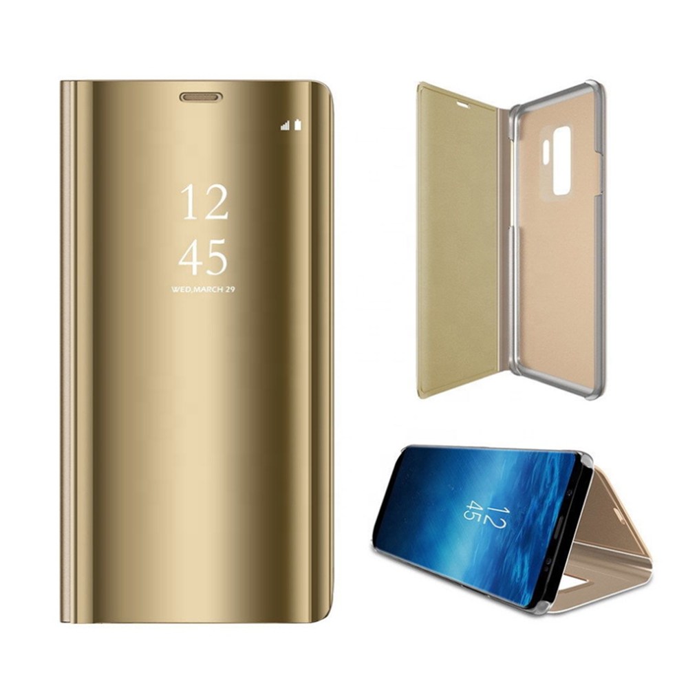 Samsung Galaxy Note 10 Lite (SM-N770F) oldalra nyíló flipes bőrtok Smart Clear View arany