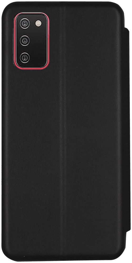 Samsung Galaxy A03s (SM-A037F) oldalra nyíló mágneses flipes bőrtok prémium minőség fekete