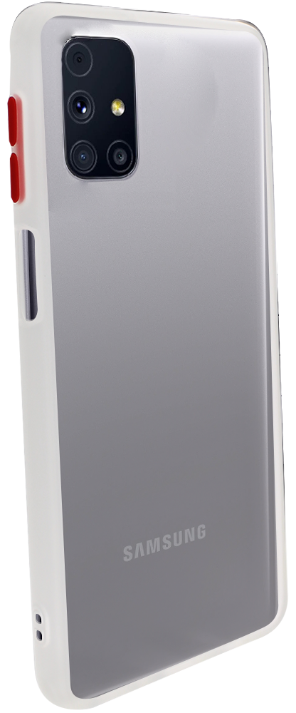 Samsung Galaxy M31s (SM-M317F) kemény hátlap Vennus Button Bumper átlátszó