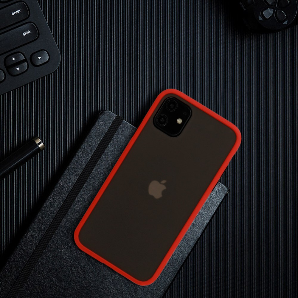 Xiaomi Redmi 8 kemény hátlap Vennus Button Bumper piros