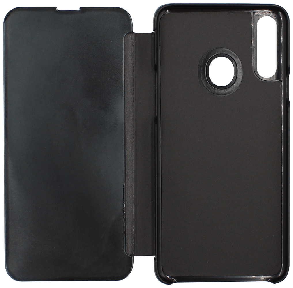 Samsung Galaxy A20s (SM-A207F) oldalra nyíló flipes bőrtok Smart Clear View fekete