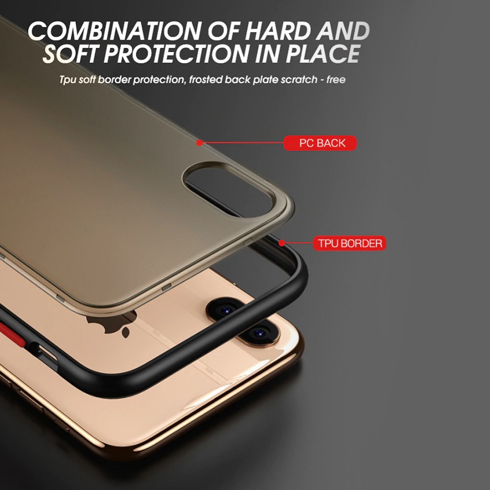 Huawei P40 kemény hátlap Vennus Button Bumper fekete