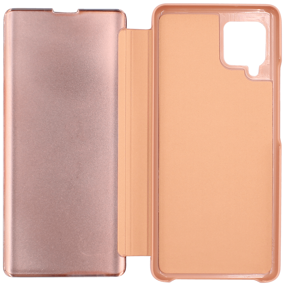 Samsung Galaxy A42 5G (SM-A426B) oldalra nyíló flipes bőrtok Smart Clear View rozéarany