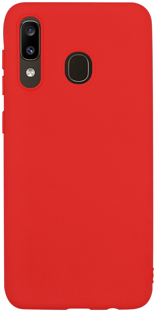Samsung Galaxy A20 (SM-205) szilikon tok matt piros